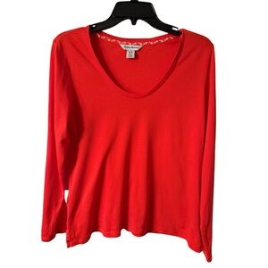 Tommy Bahama Vibrant Red Long Sleeve Tee size m
